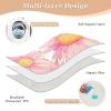 Cartoon Coneflower Peach Gold Potty Training Pee Pad Soft Absorbent Bed Wetting Pads Portable Toddler Bedding Products for Children Adults Pets , 52" L x 34" W almohadilla impermeable para view 3