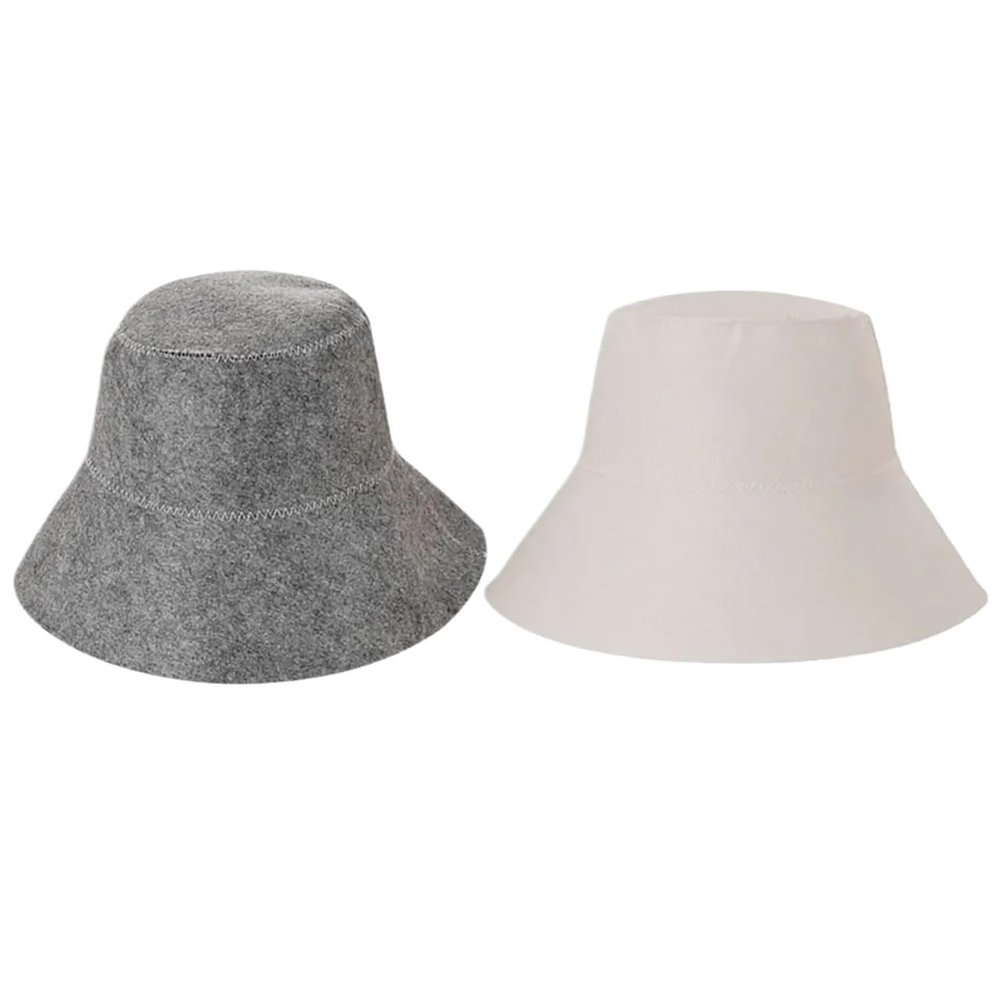 BOJHGO Sauna Hat 2pcs Felt Bathing Cap Anti Heat Lightweight Cap Sauna Hat Cap Skin-friendly Wool Sauna Hat