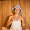 BOJHGO Sauna Hat 2pcs Shower Cap Sauna Absorbent Bath Hat For Felt Bathroom Supplies Comfortable Portable Women Caps view 4