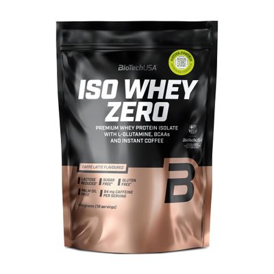 BioTechUSA Iso Whey Zero | Premium Whey Protein Isolate | Grass-Fed | Enzyme-Free | Sugar- and Gluten-Free, 454 g, Caff Latte