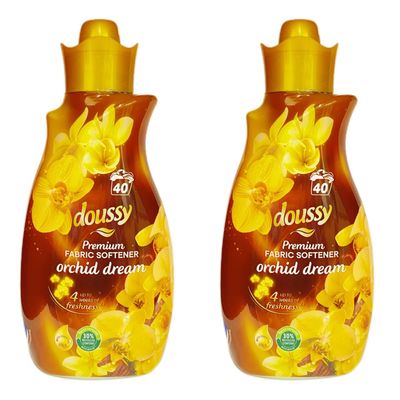 2 Dussy Fabric Softener Orchid Dream | With Essential Oils | 1000mL - 40 Washes Each [TWIN PACK]