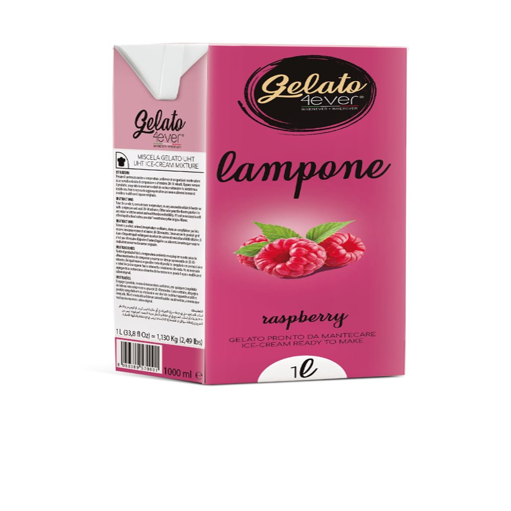 Gelato 4ever Lampone (Raspberry) UHT Ice Cream Mix 1ltr