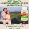 Nikoni Liposomal Vitamin D3 10000 IU, Vitamin K2 (MK-7) 250 mcg, Infused with Coconut & Avacado Oil, Easy to Swallow, Supports Calcium Absorption, Bone Health, 180 Vegan Softgels view 2