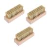 DEARMAMY 3pcs Wooden Handle Cleaning Brush for Shoes Compact Laundry Brush for Clothing for Household Use Random Color view 2