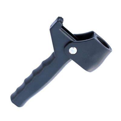 HEATSHAKING Plastic Crutch Handle Grip Support Accessory for Walking Stick Black with Groove Shape Design and Non-slip Surface , Easy to Clean and 22mm Tube Diameter Suitable for Elders