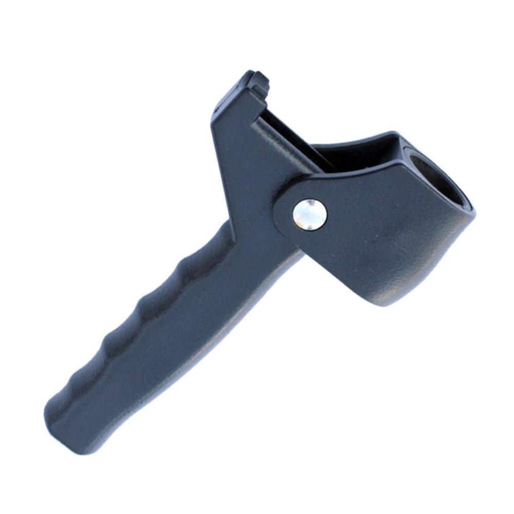 HEATSHAKING Plastic Crutch Handle Grip Support Accessory for Walking Stick Black with Groove Shape Design and Non-slip Surface , Easy to Clean and 22mm Tube Diameter Suitable for Elders