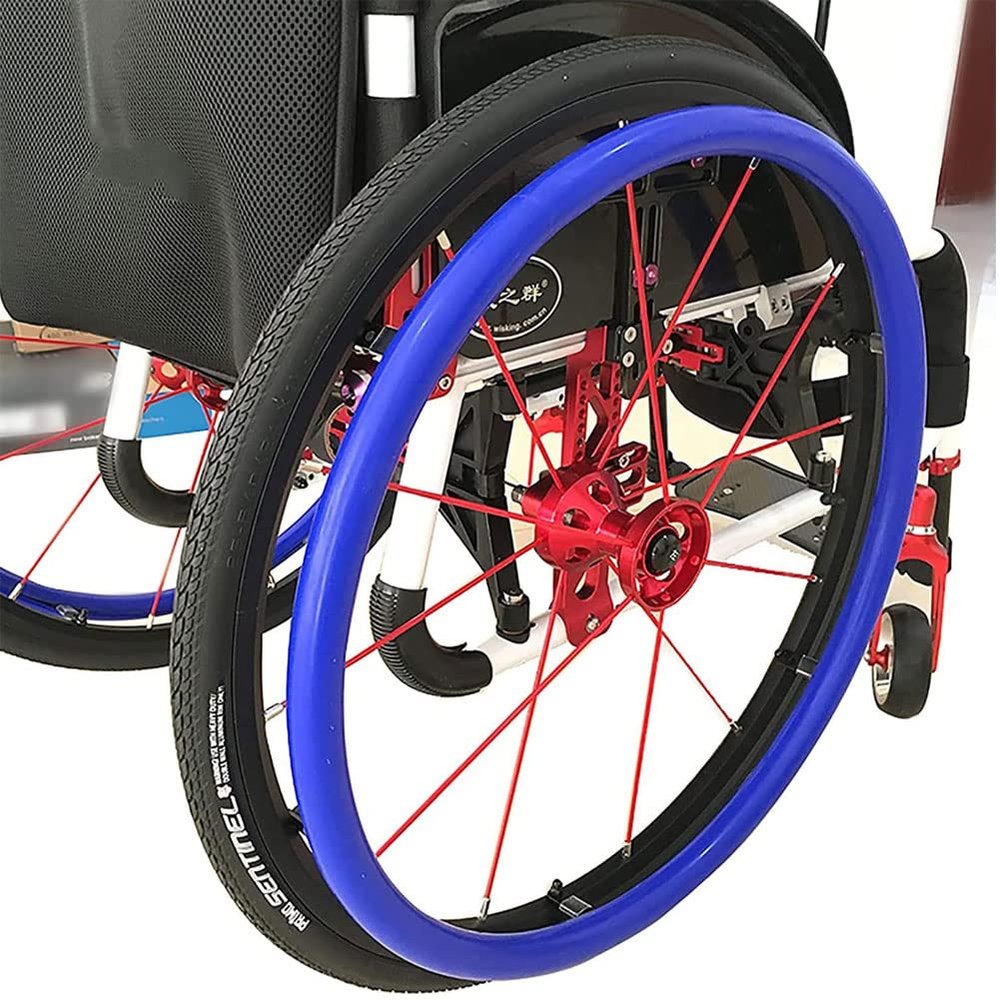 MYRDBT 22/24-Inch Rear Wheel Sports Wheelchair Cover,Non-Slip Wear-Resistant Silicone Hand Push Cover Improve Grip and Traction,1Pair