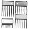BAZEITFLOW 4pcs Hair Clipper Guards Set with Buckle Limit Design for Precise Measurements, Made of Sturdy Stainless Steel and Abs, for Professional Hairdressing and Everyday Use view 1