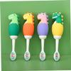 BESTYASH 2pcs Cartoon Cleaning Brush for Boys and Girls Boy Girl Teething Manual Finger Toothbrush Soft Bristles Gum Care Random Color view 3