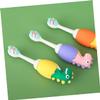 BESTYASH 2pcs Cartoon Cleaning Brush for Boys and Girls Boy Girl Teething Manual Finger Toothbrush Soft Bristles Gum Care Random Color view 4
