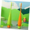 ELAYARD 6pcs Boys and Girls Manual Toothbrush Soft Bristle Carrot Shaped Toothbrushes for Toddlers Lightweight Portable Gentle Gum Massage for Boy Girl Fun Design to Encourage Brushing view 4