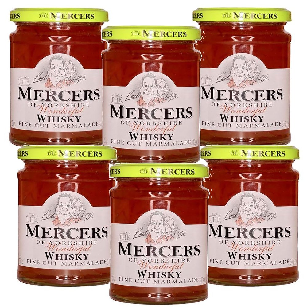 Mercers of Yorkshire - Fine Cut Whisky Marmalade - 340g - Pack of 6