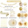 Vlipoeasn Retirement Decorations for Men Women, Champagne Gold Official Retired, Happy Retirement Banner Swirls Party Supplies Retired Farewell Party Set Work Graduation Party Decorations view 2