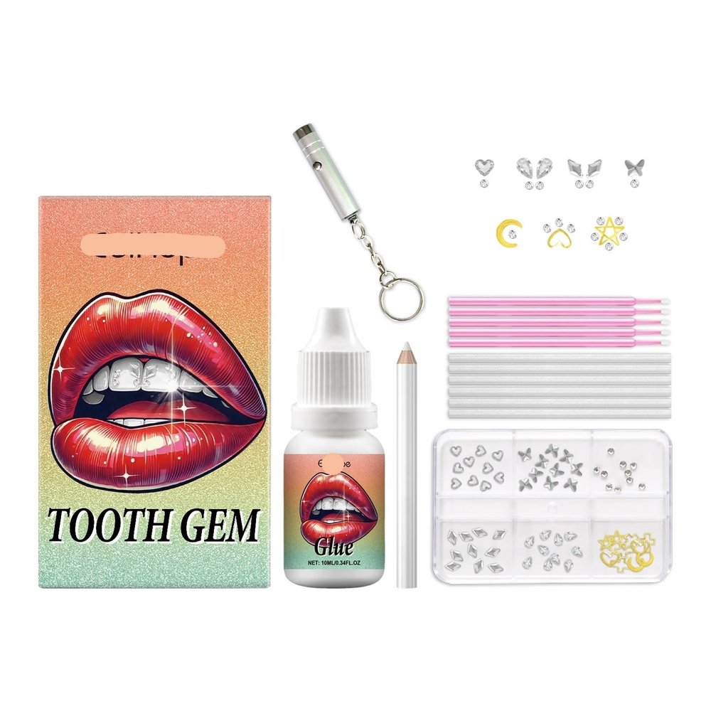 DIY Fashion Teeth Gem Kit - Sparkling Dental Decorations Set for A Stunning Smile(3PCS)
