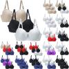 3/4/5 Pieces Minimiser Bras for Women UK Sales, Push up Bras Full Coverage Lace Bralette Comfortable Padded Support Underwear Plus Size Bra view 1