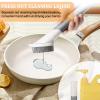 Soap Dispensing Dish Brush with 4 Replacement Heads, Kitchen Dish Wand Handle Scrubber Set, Dishwashing Brush Dispenser for Cleaning Dishes view 2