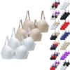 4 Pieces Women's Fashion Bra Sales, Push up Bras Full Coverage Lace Bralette Comfit Padded Support Minimiser Bra Sales view 1