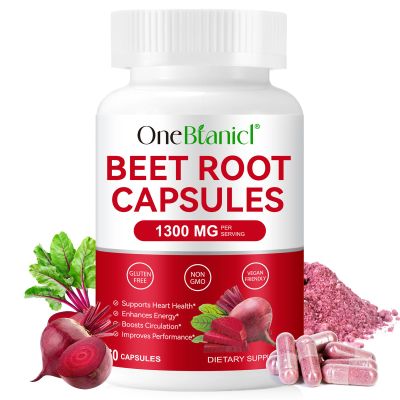 Beet Root Capsules for Natural Energy & Endurance Support,Beetroot Powder Beet Supplement to Support Circulation and Blood Flow- 60 Capsules