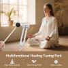 Healing Tuning Fork Set (128Hz, 256Hz, 512Hz) - with Crystal Base for Chakra Adjustment, Sound Healing, Meditation, Yoga, for Spiritual Relaxation view 2