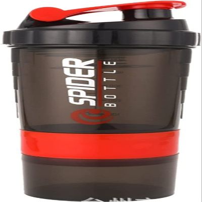 MRKU Portable Protein Powder Shaker Bottle High Capacity 3 Layers Powder Mixing Cup Blender Sports Water Cup Drinking Water Bottles