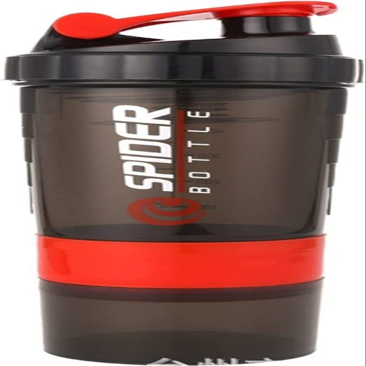 MRKU Portable Protein Powder Shaker Bottle High Capacity 3 Layers Powder Mixing Cup Blender Sports Water Cup Drinking Water Bottles