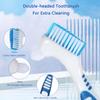 2 Pcs Denture Brush Set, Portable Retainer Cleaning Toothbrush with Double Bristle Head, Ideal for Cleaning False Teeth, Mouth Guards, and Retainers, Easy Oral Appliance Care for Daily Use view 4
