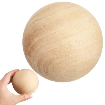 2pc Wood Ball Unfinished Round Ball Spacer Painted Ball No Hole DIY Craft Making Projects Accessories(7cm)