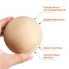 2pc Wood Ball Unfinished Round Ball Spacer Painted Ball No Hole DIY Craft Making Projects Accessories(7cm) view 2