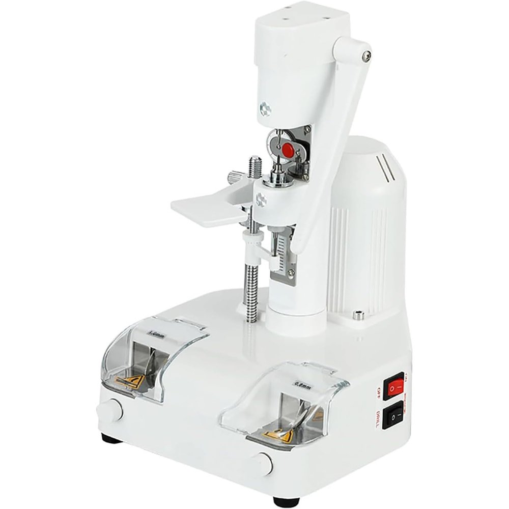 Optical Lens Groover, 20W Lens Punching Machine, Auto lens groover, Double-Sided Punching and 0.8-1.0mm Depth Adjustable, Precise Positioning and Simple to Operate for Optometry Training Centers