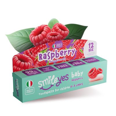 Smile Yes Baby Toothpaste 0-3 Years | Very Low Abrasivity (RDA 12) - 99% Natural - Fluoride Free Toothpaste - Safe to Swallow - Fruit Flavoured Toddler Toothpaste Baby Toothpaste 02 Years
