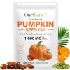 300PCS Pumpkins Seed Oil Capsules,Pumpkin&Seed Oil 2 in 1 for Hair Growth, Cold Pressed, Supports Hair, Heart, Skin Supplement,Pumpkins Seed Extract Powder,PumpkinSeed Herbal Supplement view 1