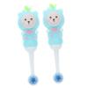 DEARMAMY 2Pcs Extra Soft Silicone Kids Toothbrushes, Lovely Rounded Bear Manual Tooth Brush for Children Toddlers, Gentle Care for Teeth and Gums view 1