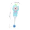 DEARMAMY 2Pcs Extra Soft Silicone Kids Toothbrushes, Lovely Rounded Bear Manual Tooth Brush for Children Toddlers, Gentle Care for Teeth and Gums view 2