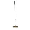 2 in 1 Floor Brush Scrubber Easily Removes Stubborn Grime 180 Degree Rotation for Narrow Spots Extended Handle Sturdy Design Multi-use with Strong Scrub Brush and Squeegee for (Green) view 1