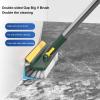 2 in 1 Floor Brush Scrubber Easily Removes Stubborn Grime 180 Degree Rotation for Narrow Spots Extended Handle Sturdy Design Multi-use with Strong Scrub Brush and Squeegee for (Green) view 3