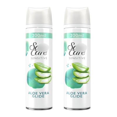 Sensitive Shaving Gel 200ml x Pack of 2 - Enjoy a Smooth, Close Shave Without Snagging or Cutting Your Skin - Contains Aloe Vera for an Extra Soft Touch
