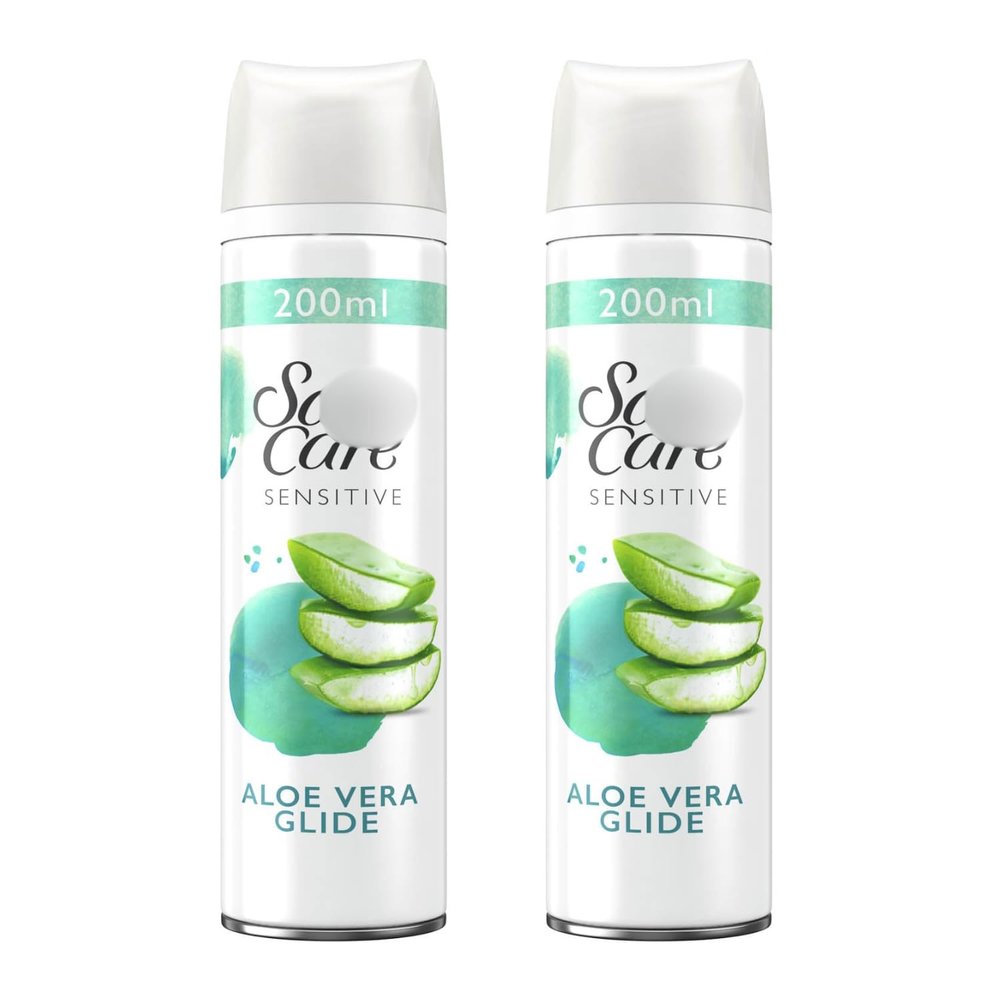 Sensitive Shaving Gel 200ml x Pack of 2 - Enjoy a Smooth, Close Shave Without Snagging or Cutting Your Skin - Contains Aloe Vera for an Extra Soft Touch