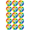 15 x Pride Month Rainbow Heart Edible Cupcake Toppers Wafer Card or Icing Gay Love Celebration Themed Party Decorations Perfect For Brownies Cookies Muffins & More! (Edible Wafer Card) view 1