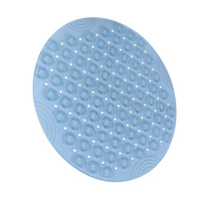 HAMPPLIES Slip Massage Foot Mat for Bathroom Blue Non-Slip Foot Cleaner for Home Use Massage Pad for Relaxation
