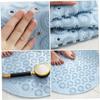 HAMPPLIES Slip Massage Foot Mat for Bathroom Blue Non-Slip Foot Cleaner for Home Use Massage Pad for Relaxation view 3