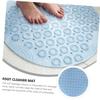 HAMPPLIES Slip Massage Foot Mat for Bathroom Blue Non-Slip Foot Cleaner for Home Use Massage Pad for Relaxation view 4