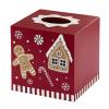 Avanti Linens Box Gingerbread Man, Tissue Cover, Red view 1