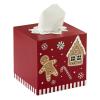 Avanti Linens Box Gingerbread Man, Tissue Cover, Red view 3
