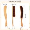 Trendecor Pack of 3 Clothes Brush, Lint Brush, Clothes with Beech Wood Handle, Wild Boar, Mane Brush for Suits, Coats, Bedding, Suede, Pet Hair, Cleaning and Dust Removal view 2