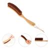 Trendecor Pack of 3 Clothes Brush, Lint Brush, Clothes with Beech Wood Handle, Wild Boar, Mane Brush for Suits, Coats, Bedding, Suede, Pet Hair, Cleaning and Dust Removal view 3
