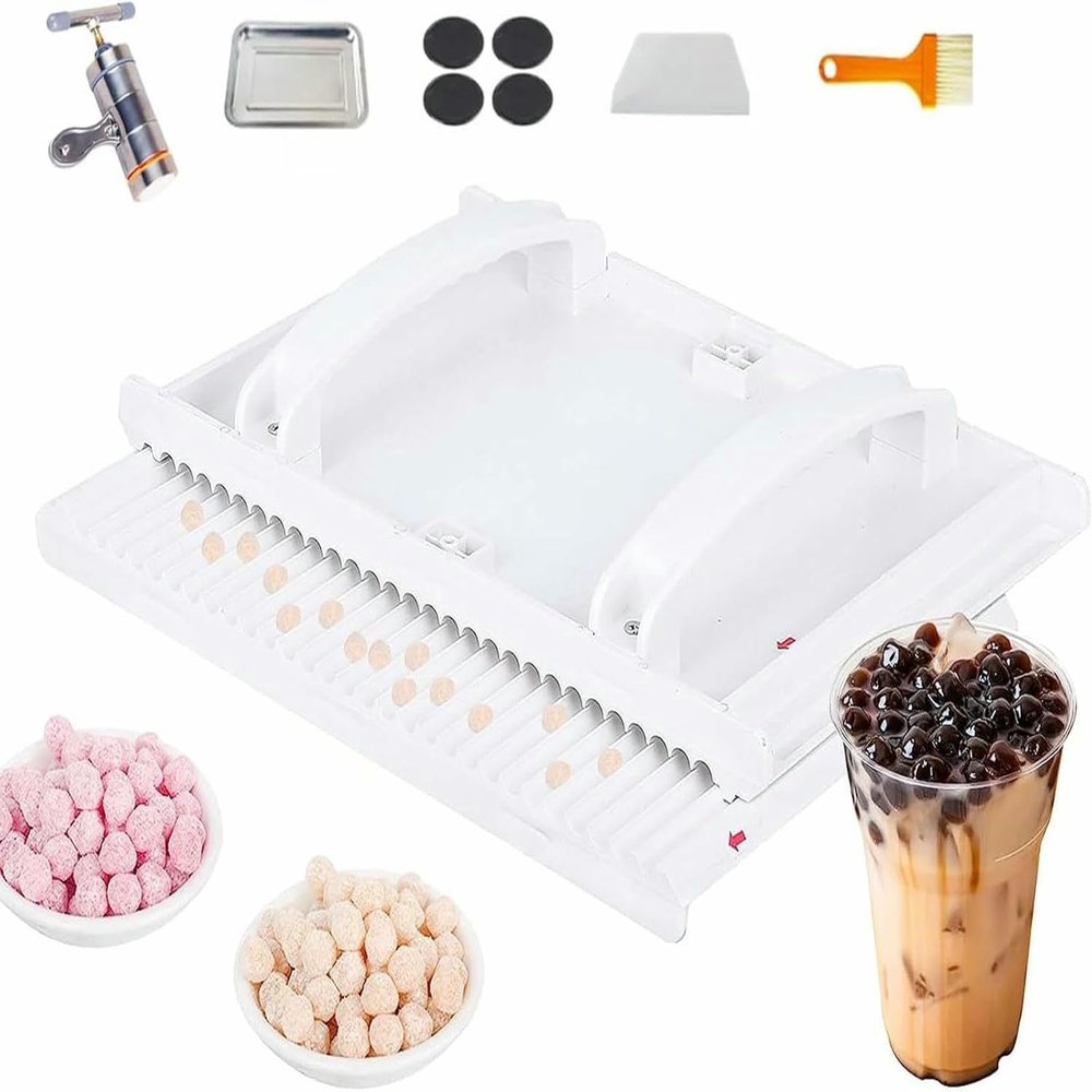 YGHBFRSZ Manual Tapioca Pearl Maker Machine, 3-12mm DIY Bubble Pearl Maker Tool, for Milk Tea Shop,Home Kitchen DIY (10mm)