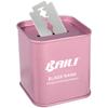 BAILI Razor Blade Bank Sharps Disposal Container Bin Storage Safely Store Used Safety Razor Blades Large Capacity for Barber Shops Personal Use Sealed Design Holds 300+ Blades, Matte Pink view 1