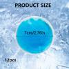 12 Pcs Round Blue Ice Pack, Small Hot Cold Compress Ice Bag Reusable Small Gel Ice Pack for Heat Stroke Prevention, Skin Care view 2