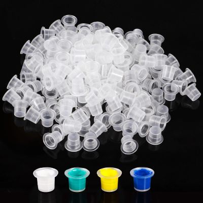 1000 Pcs Body Ink Caps, Small 0.47 Disposable Makeup Containers, Pigment Ink Cups for Skin Art, Ink Accessories
