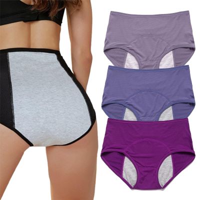 BnMvF Leak Proof Panties, Leakproof Underwear,Incontinence Underwear for Women 55+Washable,High-Waisted Leak Proof (XL,3Pcs-H)